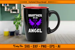 Brother of an Angel Hodgkin’s Lymphoma Ribbon SVG Product Image 3