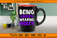 Being Bold Wearing Violet Hodgkin’s Lymphoma SVG Product Image 3