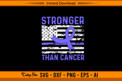 Stronger Than Cancer Stomach Cancer Awareness SVG Product Image 1