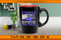 Stronger Than Cancer Stomach Cancer Awareness SVG Product Image 2