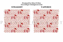 hohoho leopard print skinny tumbler sublimation wrap with high resolution 300 DPI and transparant background perfect for 20oz and 30oz skinny tumbler