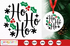 Ho Ho Ho Christmas SVG Design - Festive Holiday Graphic Product Image 2