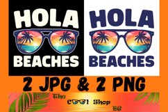 Hola Beaches Png, Vacation Png, Beach Png, Summer Png Product Image 1