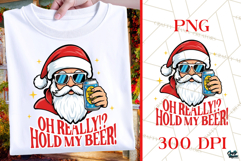 Hold Me Beer | Funny Santa Shirt | Christmas PNG Product Image 1