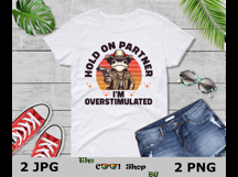 Hold On Partner I&#039;m Overstimulated Png,Funny Frog Cowboy Png Product Image 3