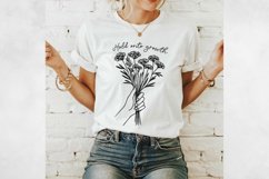 Floral Line Art Clipart | Wildflower SVG, PNG, EPS. Product Image 3