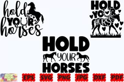 Hold Your Horses SVG | Horse SVG | Riding SVG | Horse Lover Product Image 2