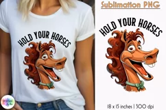 Hold Your Horses Funny Horse Sublimation | Horse Head Print Product Image 1