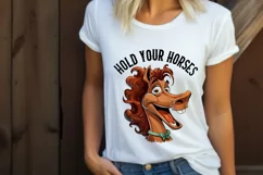 Hold Your Horses Funny Horse Sublimation | Horse Head Print Product Image 2