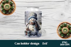Christmas snowman can holder template