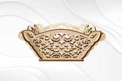 Gift kitchen plate holder, laser cut model, basket pattern Product Image 4