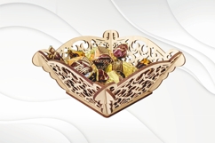 Gift kitchen plate holder, laser cut model, basket pattern Product Image 3