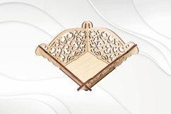 Gift kitchen plate holder, laser cut model, basket pattern Product Image 2
