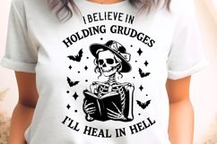 Holding Grudges Sarcastic Sassy Skeleton Quote SVG Product Image 1