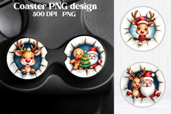 Christmas car coaster | Cute gingerbread man coaster PNG Product Image 1