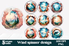 3d hole forest mountains wind spinner sublimation bundle Product Image 1