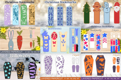 Layered bookmarks bundle svg, 3d laser cut bookmarks Product Image 4