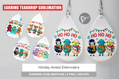 Holiday Animal Embroidery Earring Product Image 1