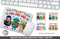 Holiday Animal Embroidery Mouse Pad Product Image 1