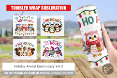 Holiday Animal Embroidery Tumbler Product Image 1