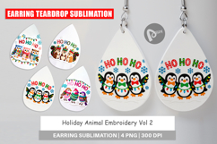 Holiday Animal Embroidery Earring Product Image 1