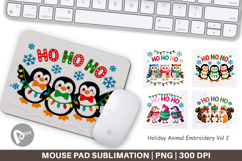 Holiday Animal Embroidery Mouse Pad Product Image 1
