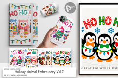 Holiday Animal Embroidery Digital Paper Product Image 1