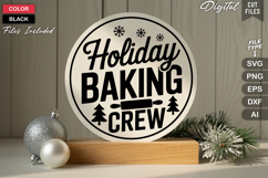 Holiday Baking Crew SVG | Christmas Round Sign SVG | Xmas Product Image 3