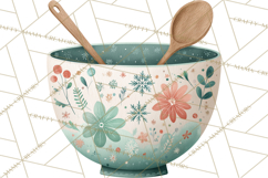 Holiday Baking PNG, Watercolor Christmas Kitchen Clipart Product Image 5