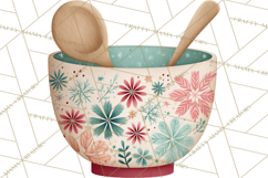 Holiday Baking PNG, Watercolor Christmas Kitchen Clipart Product Image 2