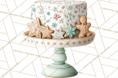 Holiday Baking PNG, Watercolor Christmas Kitchen Clipart Product Image 2