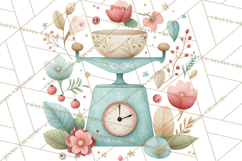Holiday Baking PNG, Watercolor Christmas Kitchen Clipart Product Image 3