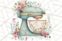 Holiday Baking PNG, Watercolor Christmas Kitchen Clipart Product Image 3