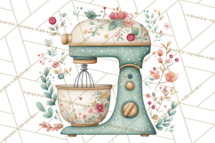 Holiday Baking PNG, Watercolor Christmas Kitchen Clipart Product Image 4