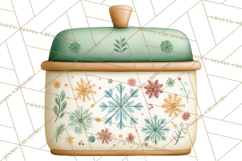 Holiday Baking PNG, Watercolor Christmas Kitchen Clipart Product Image 3