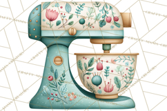 Holiday Baking PNG, Watercolor Christmas Kitchen Clipart Product Image 5
