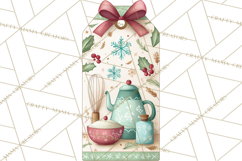 Holiday Baking PNG, Watercolor Christmas Kitchen Clipart Product Image 2