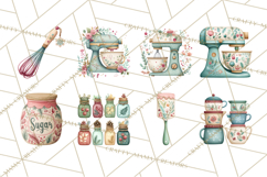 Holiday Baking PNG, Watercolor Christmas Kitchen Clipart Product Image 2
