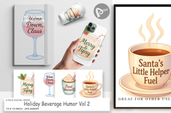 Digital Paper Holiday Beverage Quotes Product Image 1