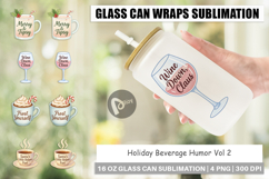 Glass Can Holiday Beverage Quotes Product Image 1