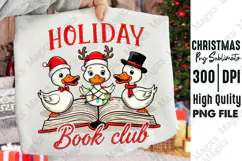 Holiday book club Xmas Santa Goose Png Product Image 1