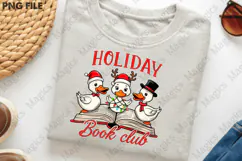 Holiday book club Xmas Santa Goose Png Product Image 3