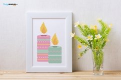 Holiday Candles Cross Stitch Pattern PDF File Product Image 2