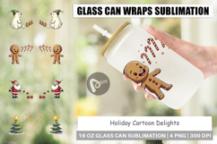Holiday Cartoon Delights Glass Can Product Image 1