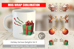 Holiday Cartoon Delights Mug Wrap Product Image 1