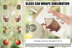 Holiday Cartoon Delights Glass Can Product Image 1