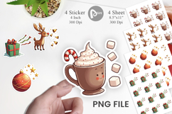 Holiday Cartoon Delights Sticker Product Image 1