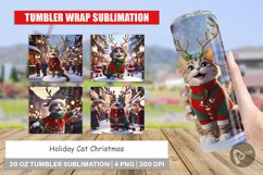 Tumbler Wrap Holiday Cat Christmas Product Image 1
