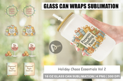 Glass Can Holiday Chaos Quotes Product Image 1