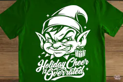 Holiday Cheer Is Overrated Elf Christmas SVG PNG Product Image 2